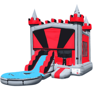 red black gray knight castle inflatable bounce house commercial grade