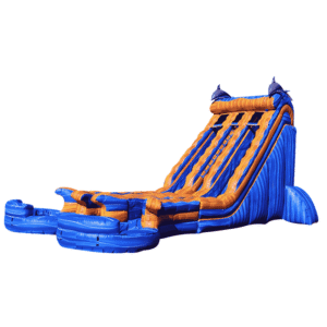 triple-lane-shark-inflatable-water-slide-blue-orange-commercial-grade
