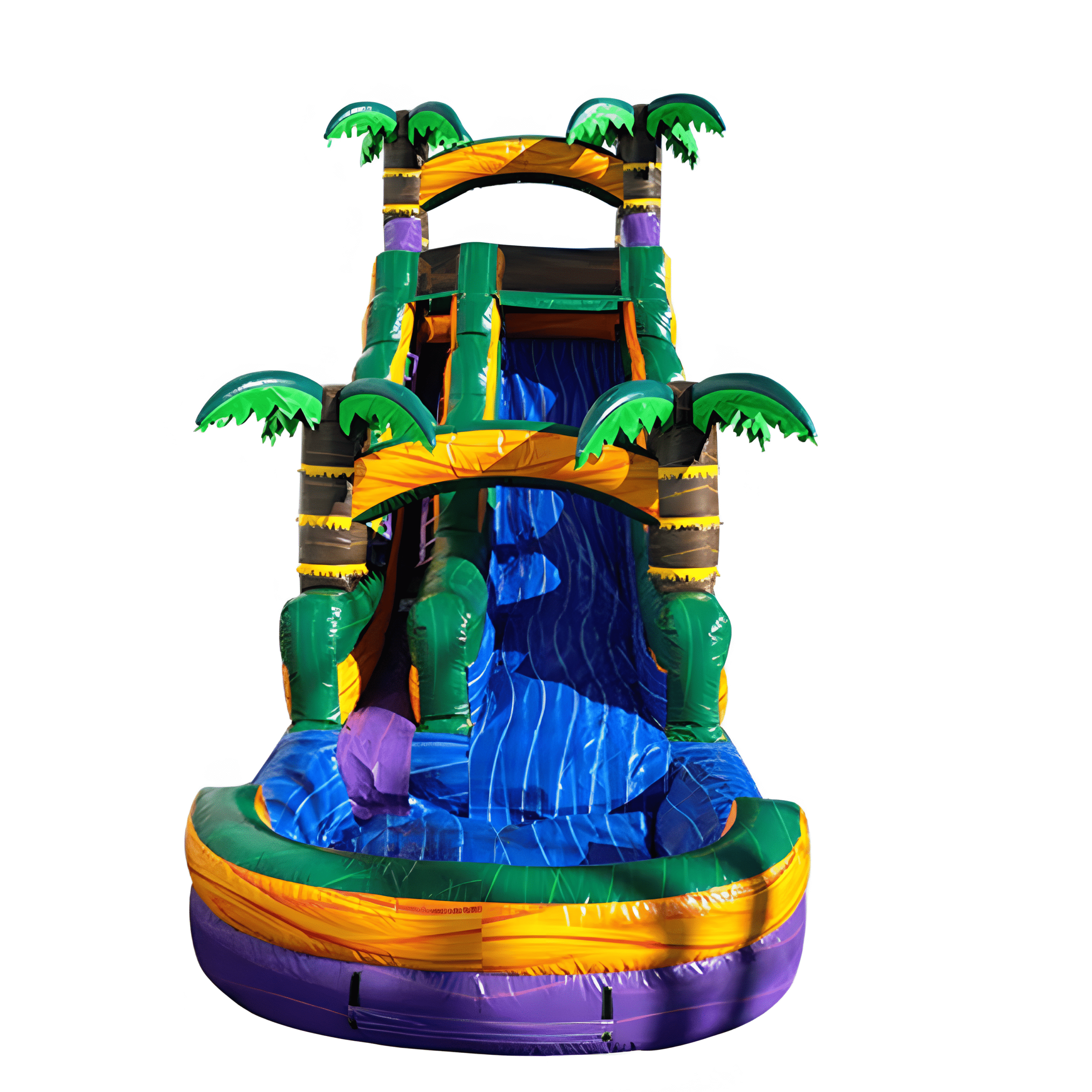 tropical-jungle-palm-tree-inflatable-water-slide-with-splash-pool - Image 2