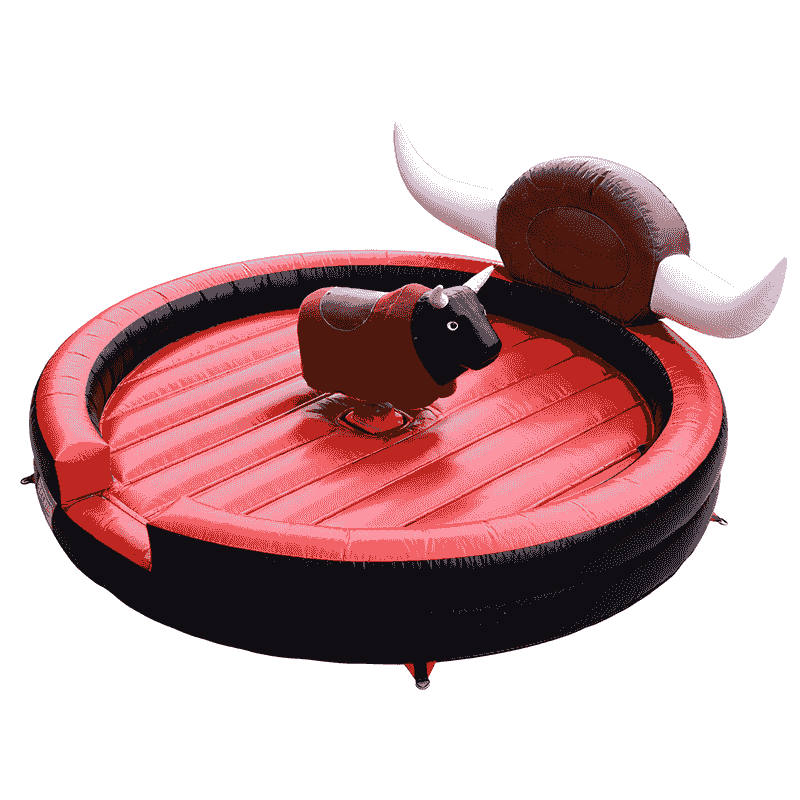 red black inflatable mechanical bull ride commercial grade