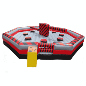 red gray black inflatable wipeout last man standing game commercial grade