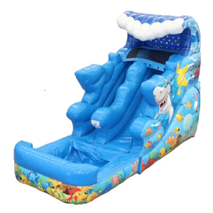 12ft Inflatable shark water slide
