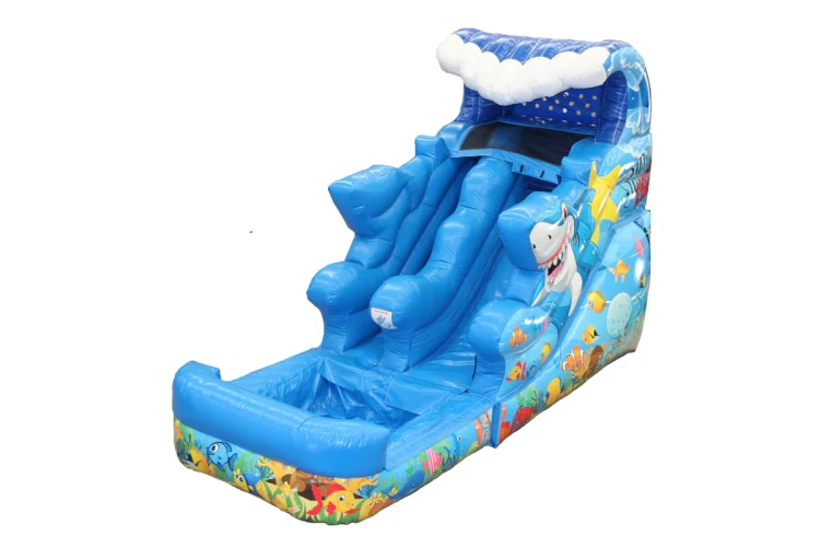12ft Inflatable shark water slide