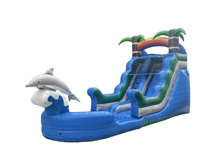 14ft Lite Dolphin Inflatable Water Slide