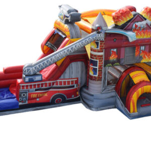 Fireman Bounce House With Wet Slide