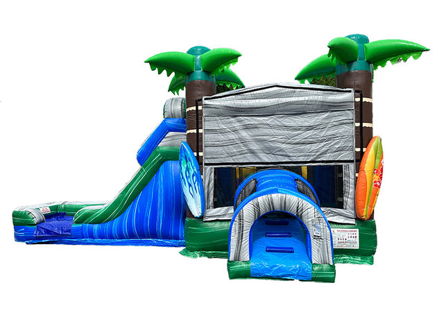 Inflatable Tiki Bounce Slide Dry Combo