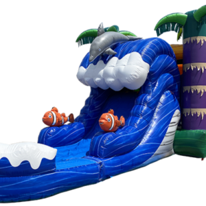 Inflatable Tropical Wave Combo Water Slide