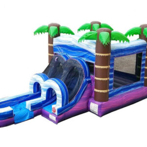 Inflatable Tropical Bounce and Slide Dry Combo