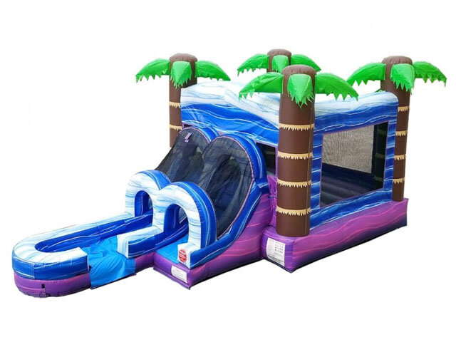Inflatable Tropical Bounce and Slide Dry Combo