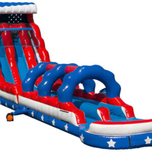 22ft Stars and Stripes Dual Lane Inflatable Water Slide