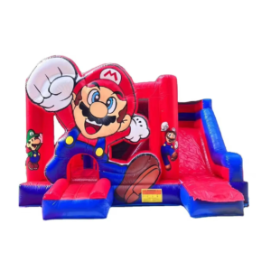 Inflatable Mario Bounce Castle Water Slide Combo For Adult Kids Party Fun
