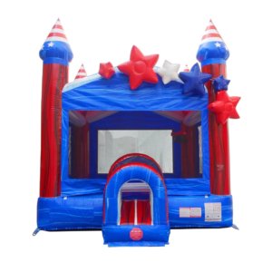 Commercial Inflatable Bounce House Stars Stripes Castle Kids Jumper and Blower
